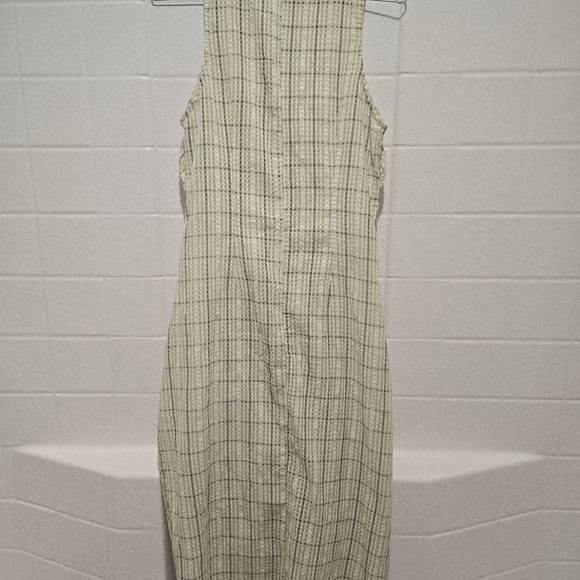 Cider Checked Patterned Ruched Midi Dress - Picture 4 of 10